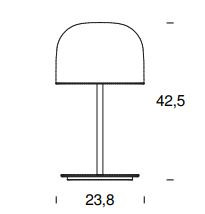 Specification Image for Fontana Arte Equatore Small Table Lamp