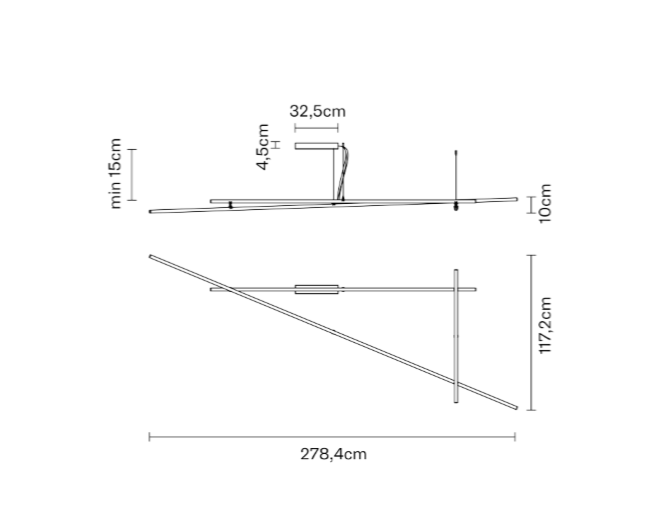 Specification Image for Fabbian Freeline LED Ceiling Light