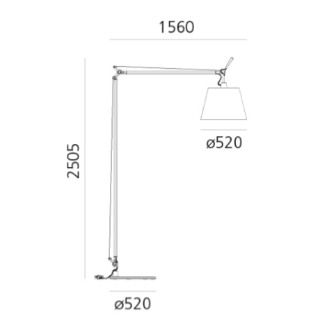 Specification image for Artemide Tolomeo Maxi Floor Lamp