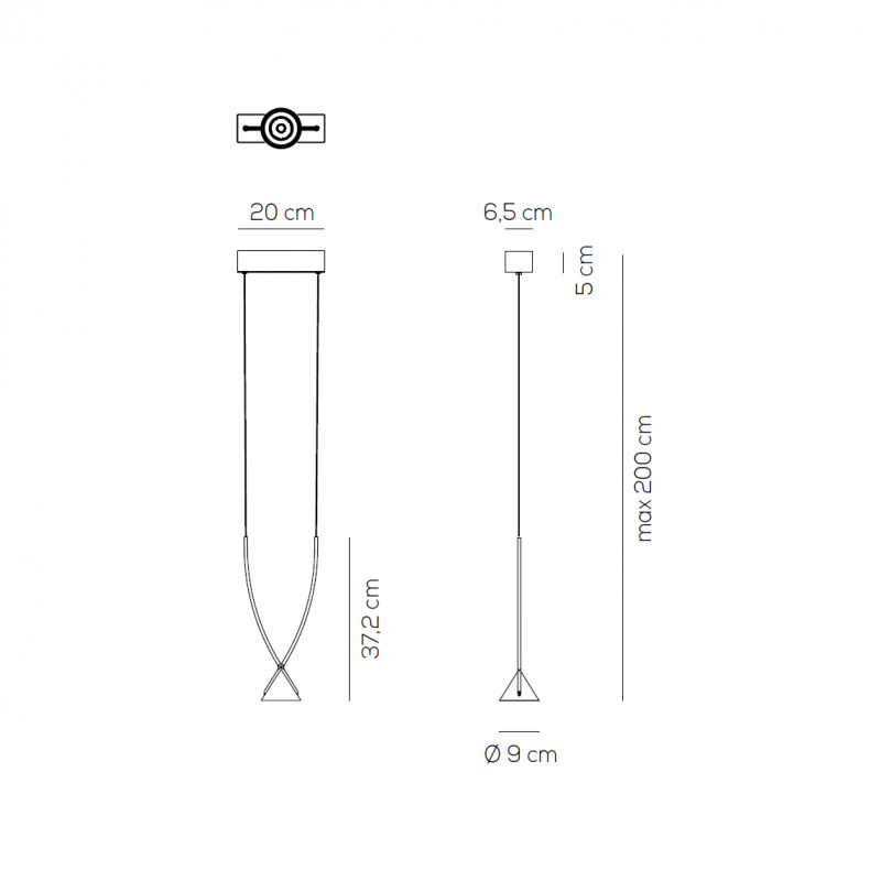 Specification image for Axolight Jewel 01 LED Suspension