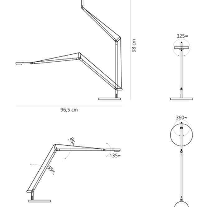 Specification image for Artemide Demetra Professional Table lamp