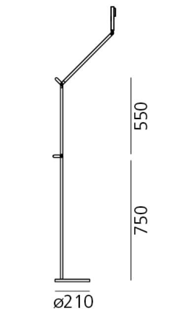 Specifciation image for Artemide Demetra Professional Reading floor lamp