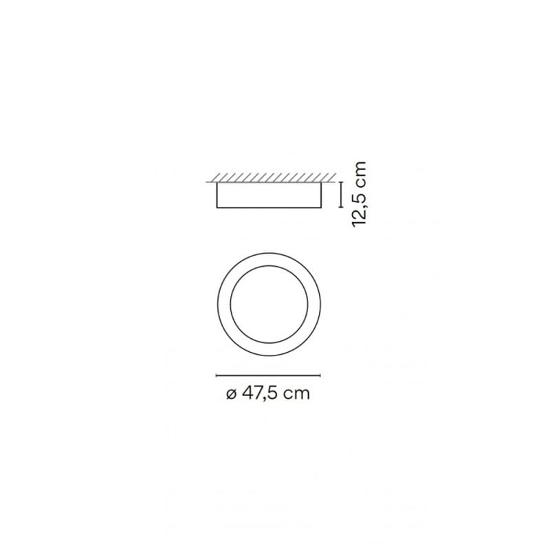 Specification image for Vibia Duo Round LED Ceiling Light
