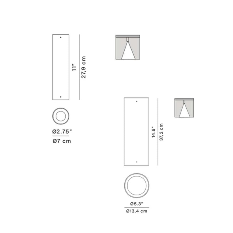 Specification Image for Luceplan E04 Ceiling Light