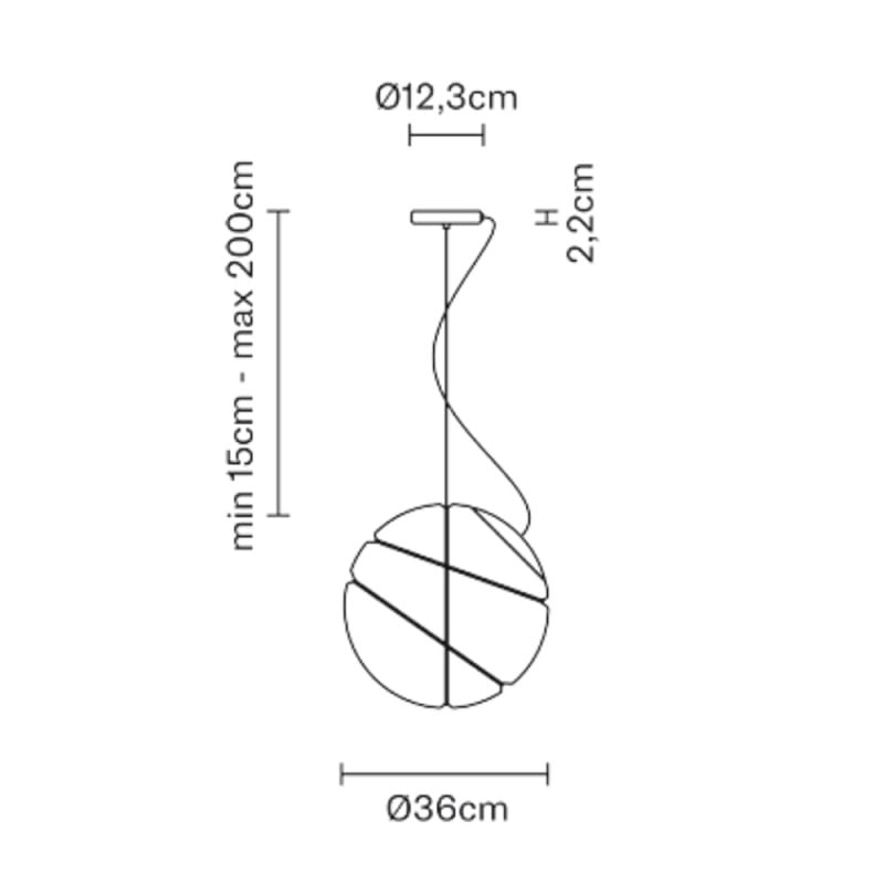 Specification Image for Fabbian Armilla Pendant