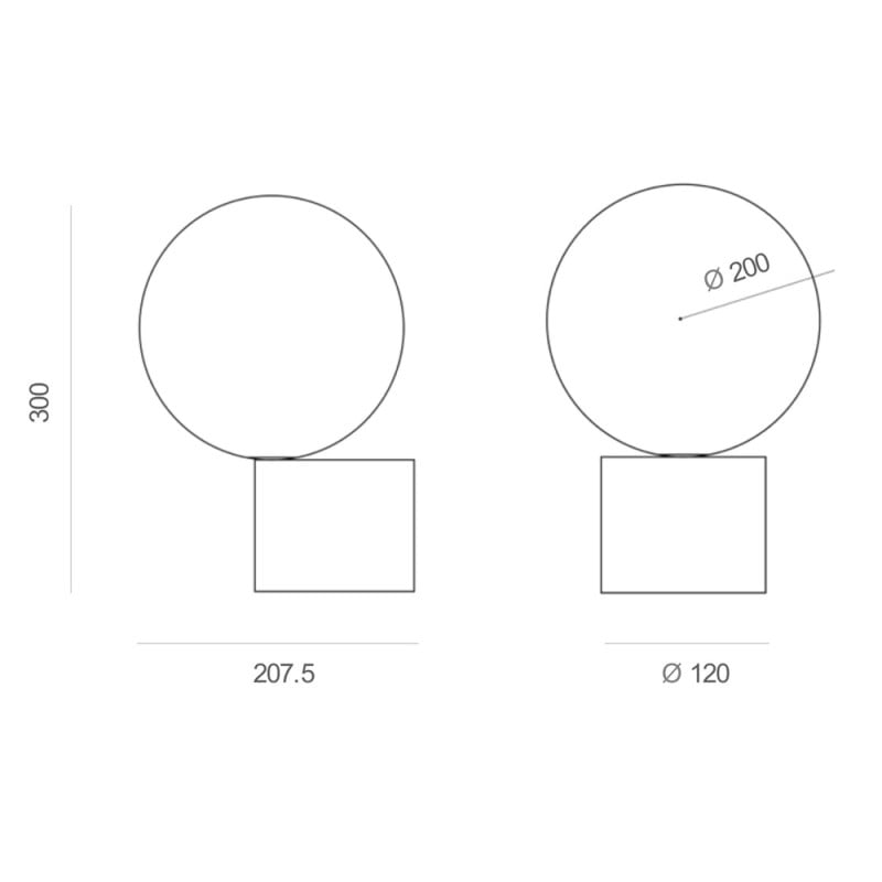 Specification Image for Flos Tip of the Tongue Table Lamp