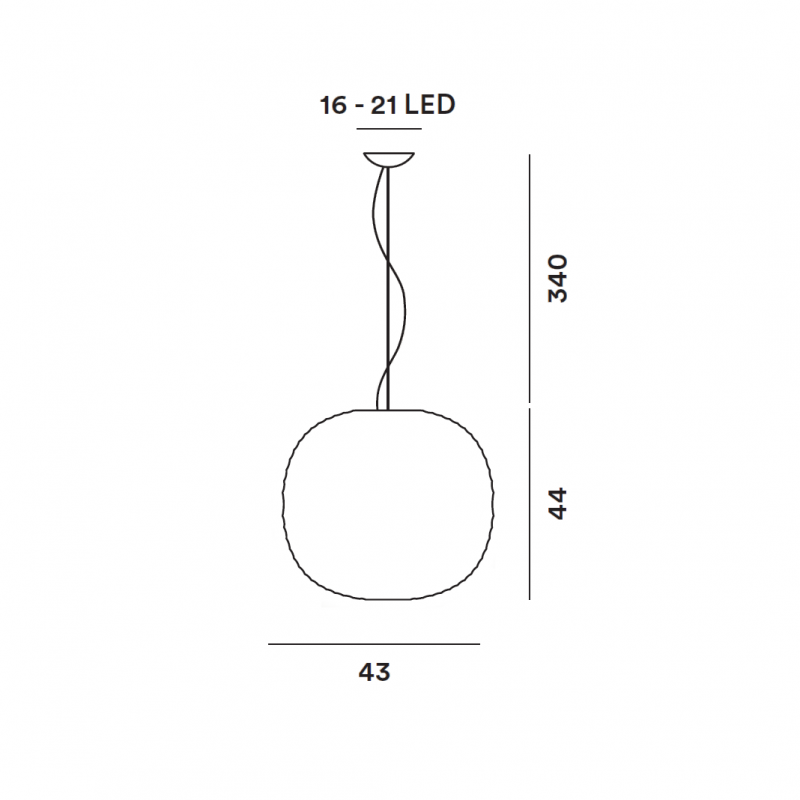 Specification image for Foscarini Gem Pendant 