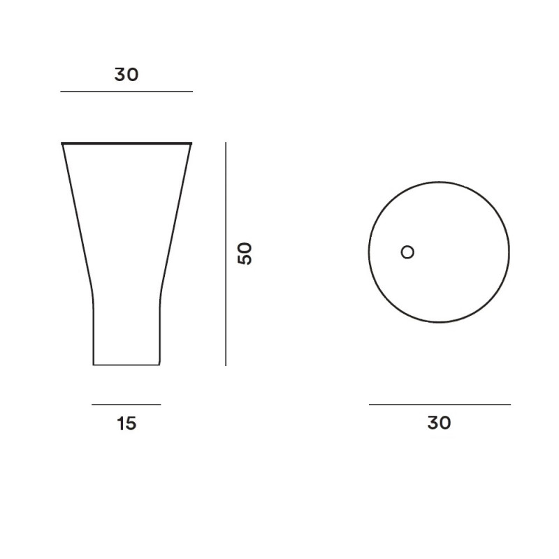 Specification image for Foscarini Soffio LED Table Lamp