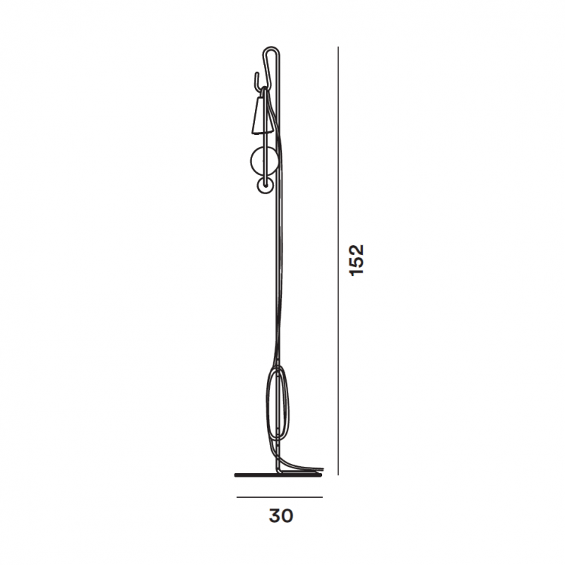 Specification image for Foscarini Filo Floor Lamp