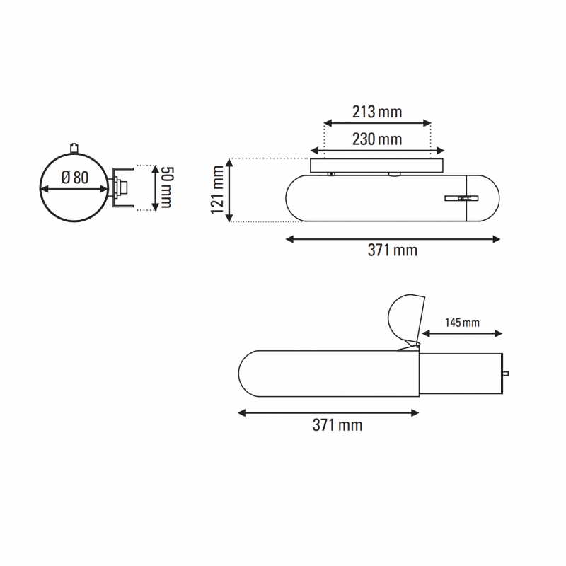 Specification image for DCW éditions ISP LED Wall Light