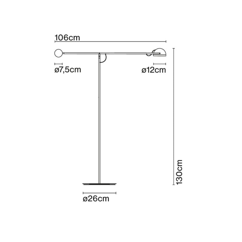 Specification Image for Marset Copernica P LED Floor Lamp