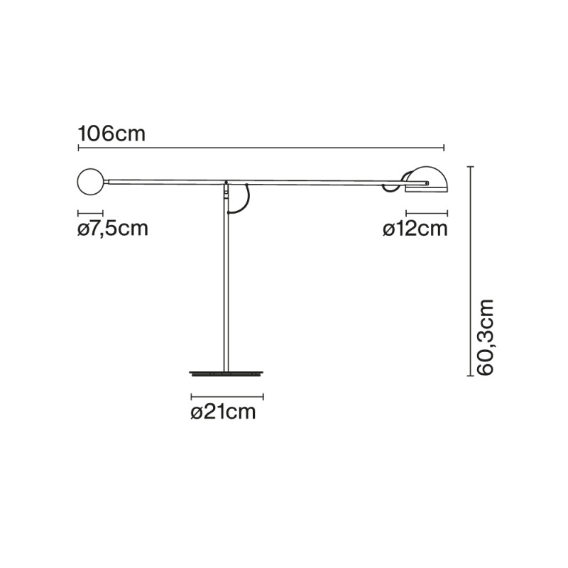 Specification Image for Marset Copernica M LED Table Lamp