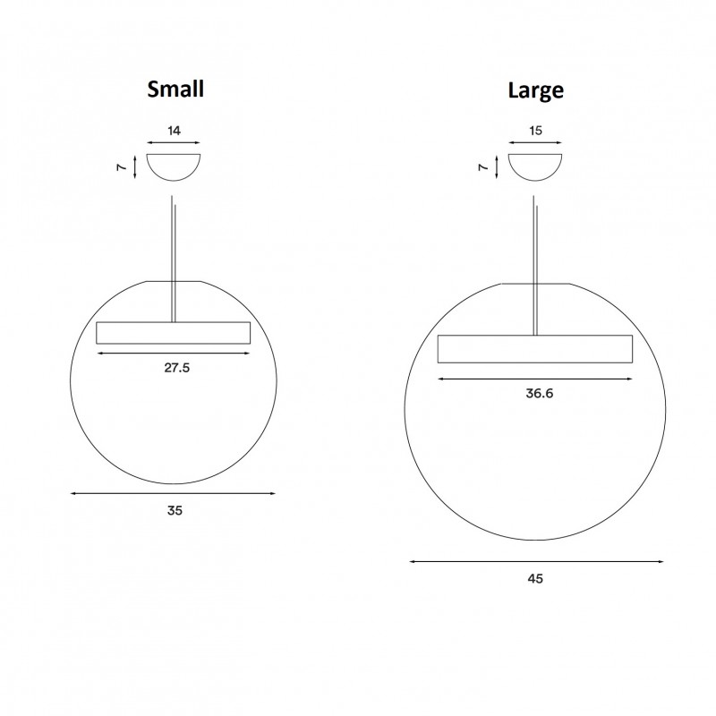 Specification image for Northern Reveal LED Pendant