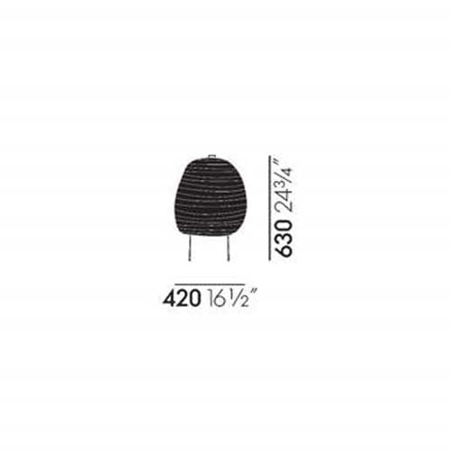 Specification Image for vitra Akari 20N Lamp