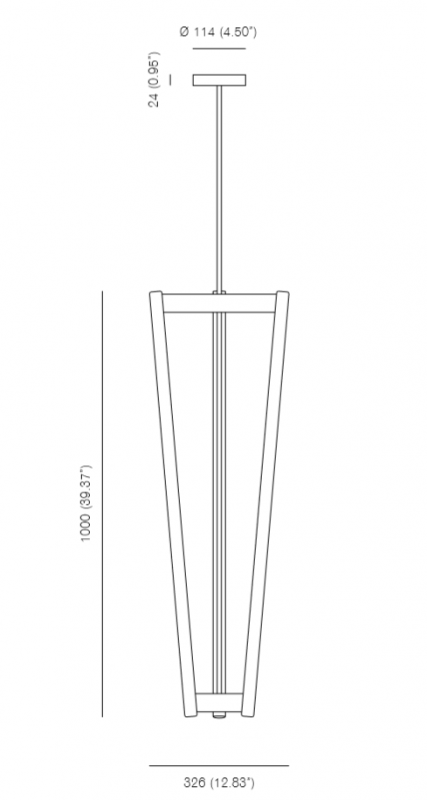 Specification image for Michael Anastassiades Tube Chandelier