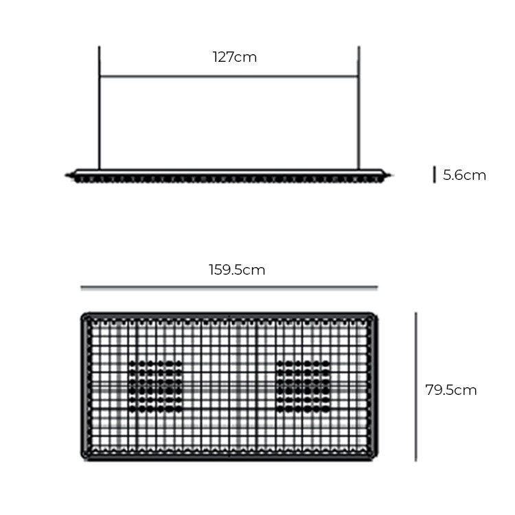 Specification Image for Artemide Eggboard Matrix Direct 1600x800