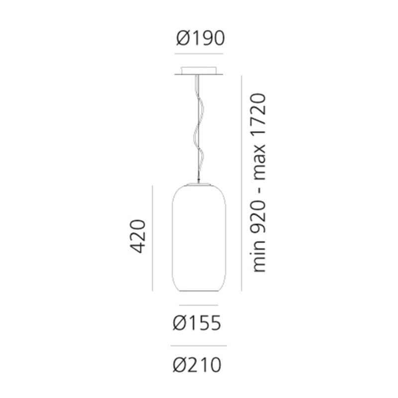 Specification Image for Artemide Gople Suspension Light