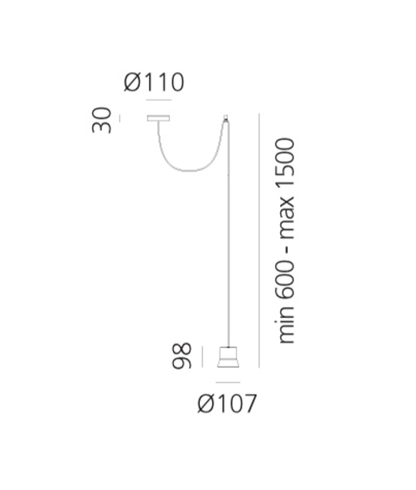 Specification image for Artemide Gio LED Light Decentrata