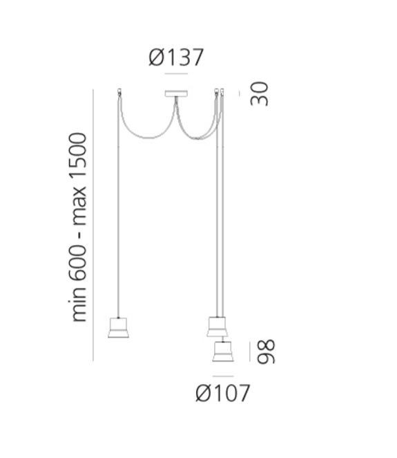 Specification image for Artemide Gio Light Cluster LED