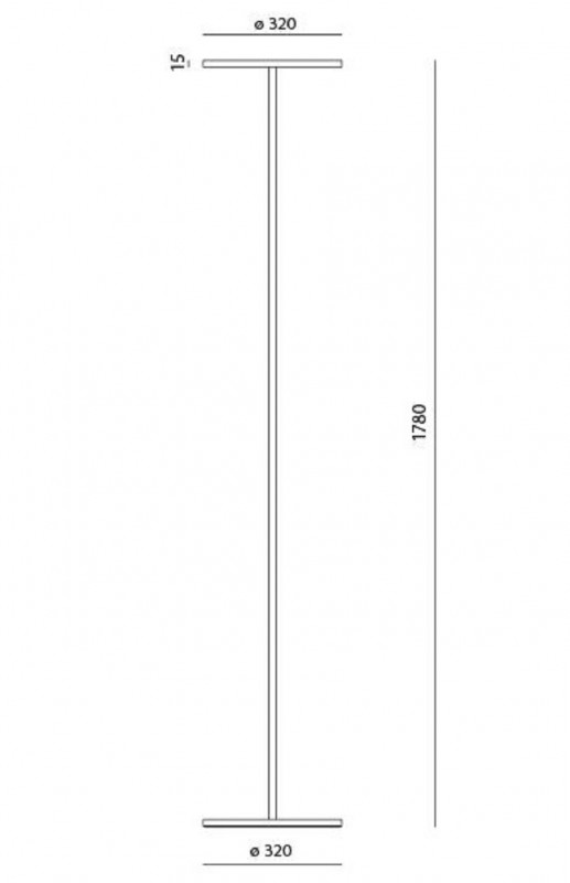 Specification image for Artemide Athena LED Floor Lamp