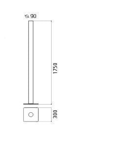 Specification image for Artemide Ilio LED Floor Light App compatible