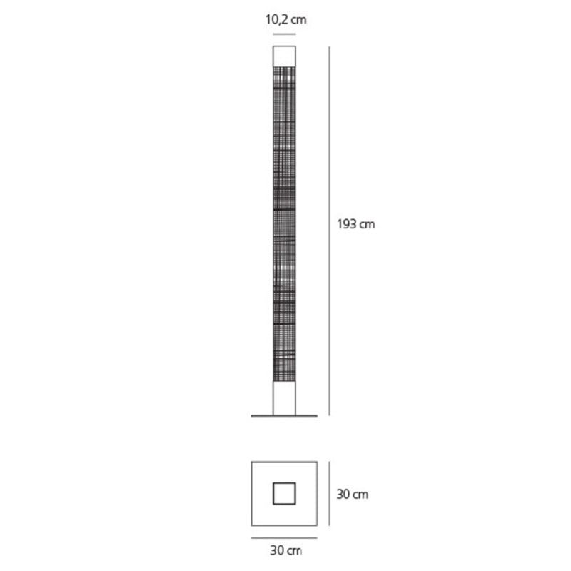 Specification image for Artemide Mimesi LED App compatible Floor Lamp