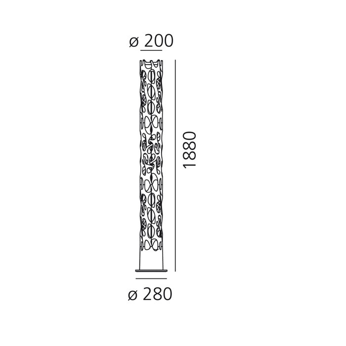 Specification image for Artemide New Nature App Compatible LED Floor Lamp