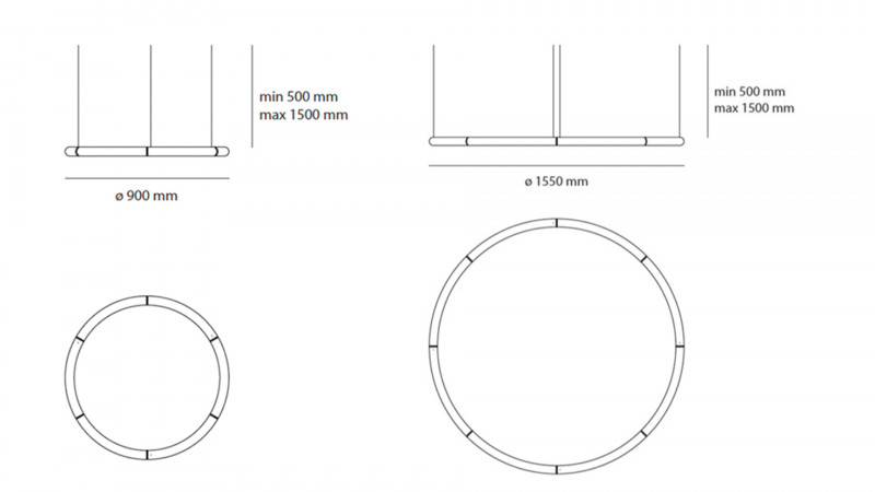 Specification image for Artemide Alphabet of Light Circular LED Suspension