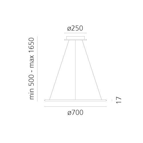 Specification image for Artemide Discovery Suspension App compatible