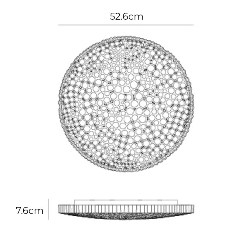 Specification Image forArtemide Calipso LED Ceiling/Wall App Compatible