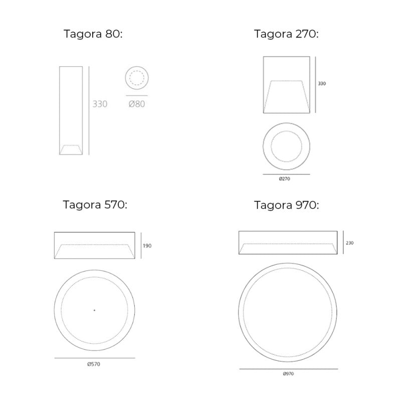 Specification Image for Artemide Architectural Tagora LED Ceiling Light