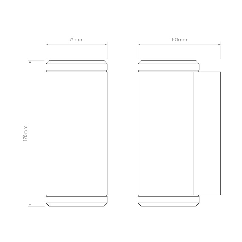 Specification Image for Astro Jura Twin Wall Light