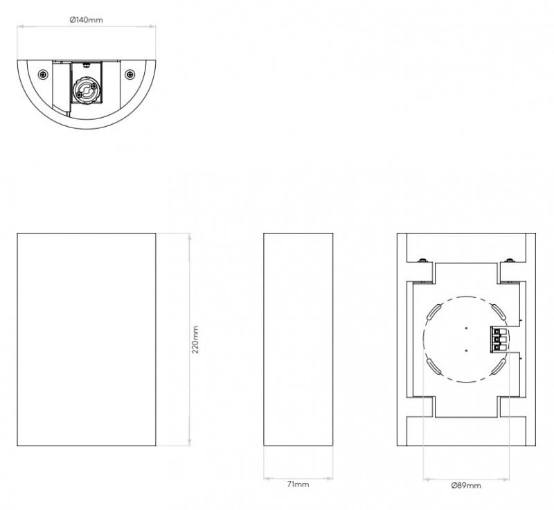 Specification image for Astro Serifos 220 Wall Light