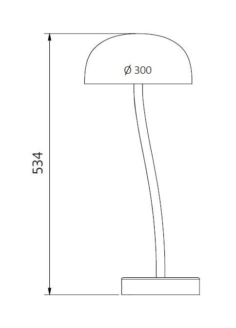 Specification image for Curve table lamp LED Ø30 cm diameter 