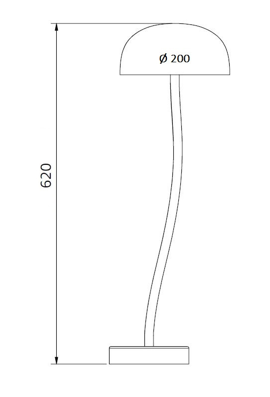Specification image for Curve Large table lamp LED Ø20 cm diameter 