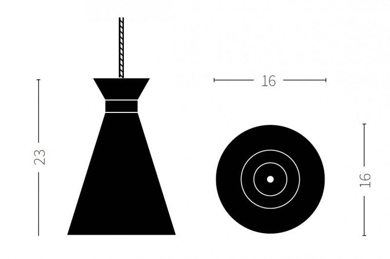 Specification image for Cone pendant