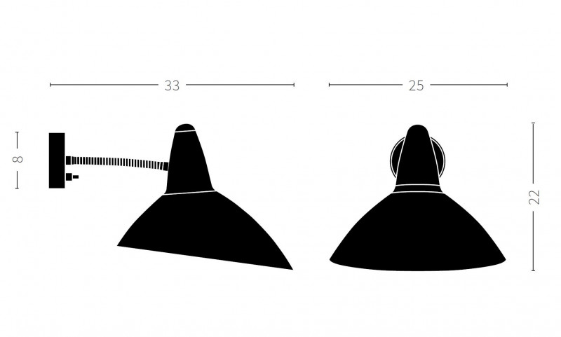 Specification image for Warm Nordic Lightsome Wall Light