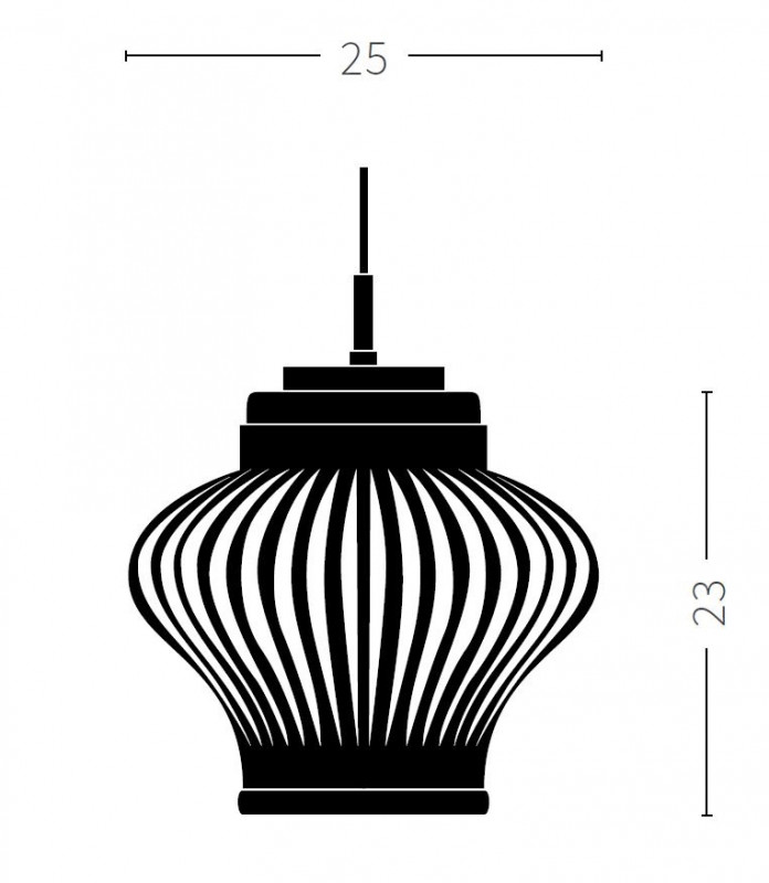 Specification image for Opal Lamella pendant