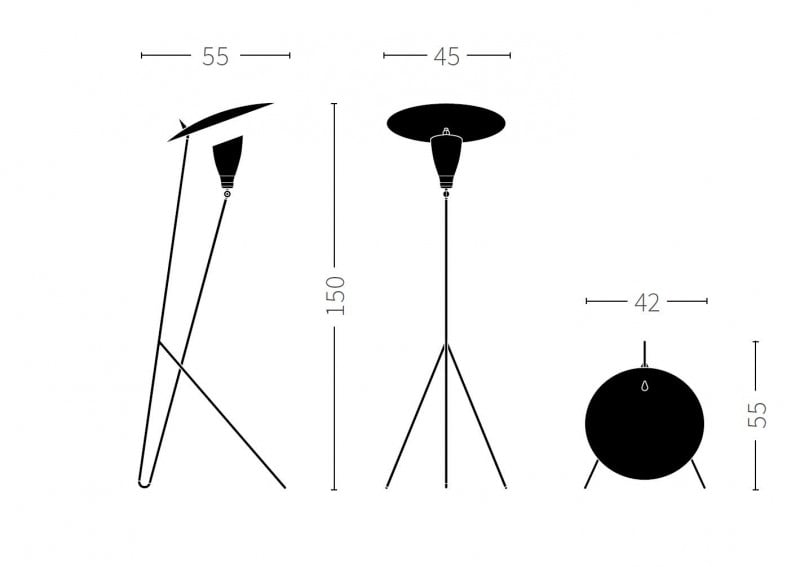 Specification image for Silhouette Floor Lamp