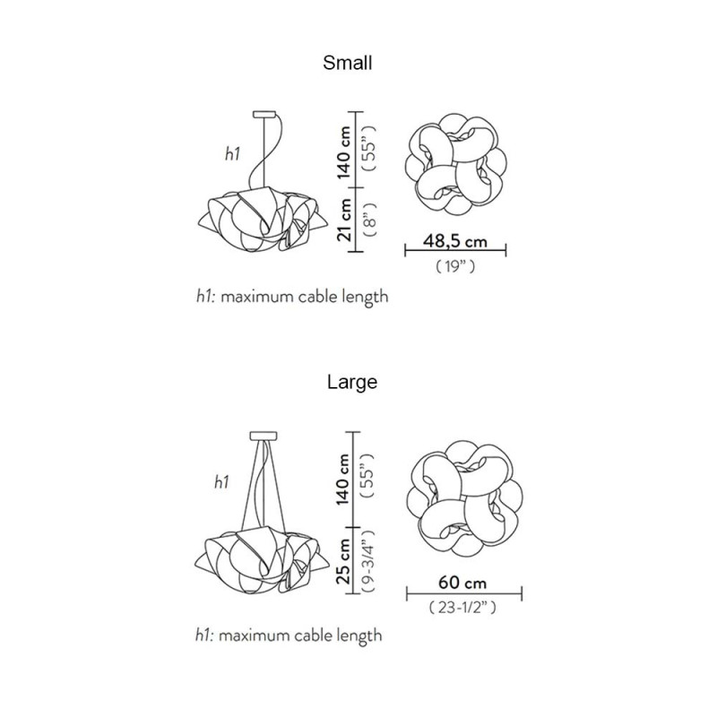 Specification image for Slamp Fabula Large suspension