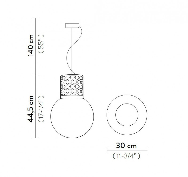 Specification image for Slamp Atmosfera Suspension light