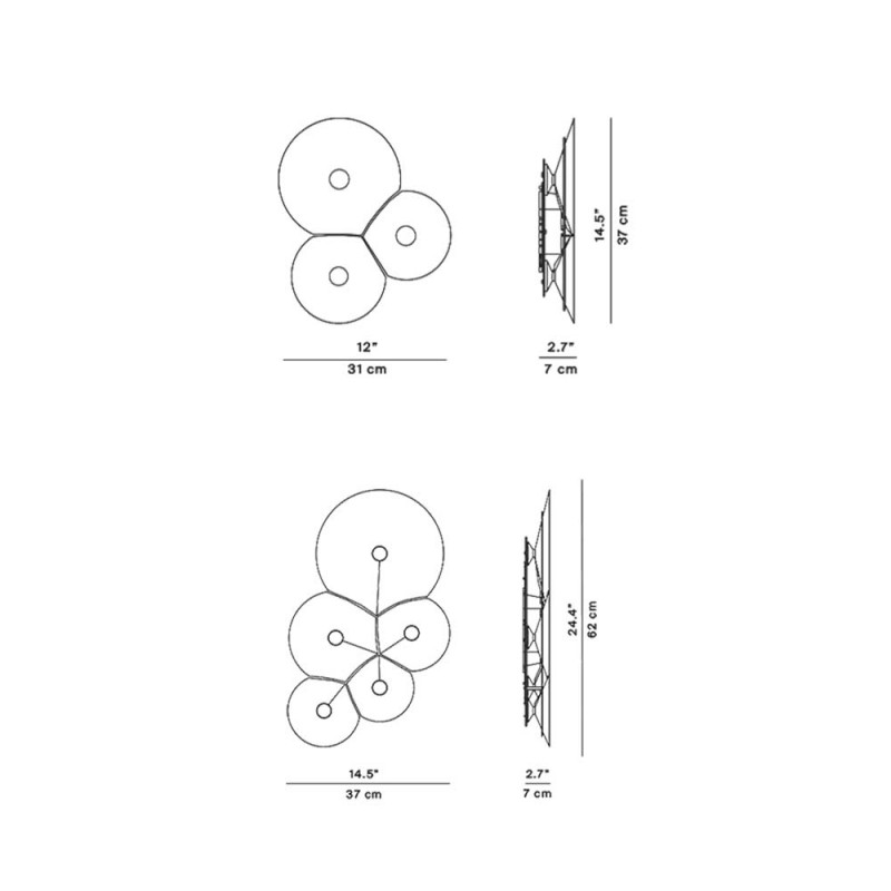 Specification Image for Luceplan Bulbullia Wall Light