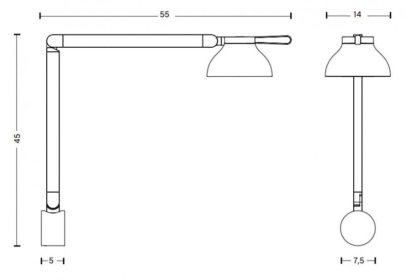 HAY PC Double Arm Wall Light Specification