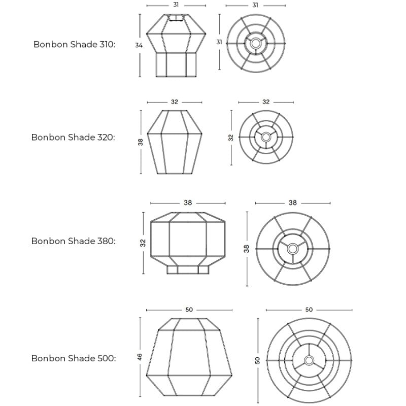 Specification Image for HAY Bonbon Shade