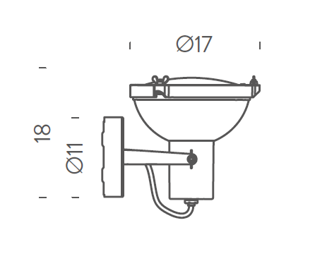 Specification image for Nemo Lighting Projecteur 165 Wall Ceiling Light