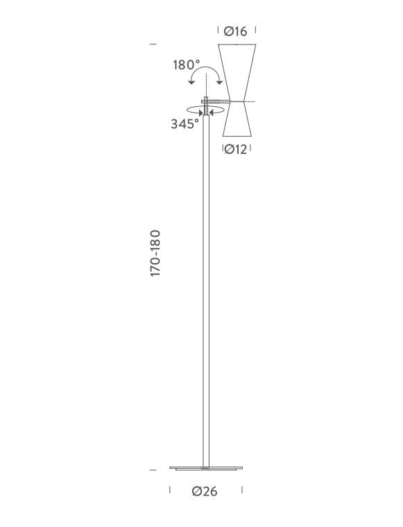 Specification image for Nemo Lighting Parliament Floor Lamp