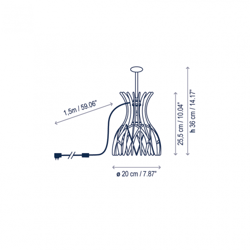 Specification Image for Bover Domita M36 Table Lamp