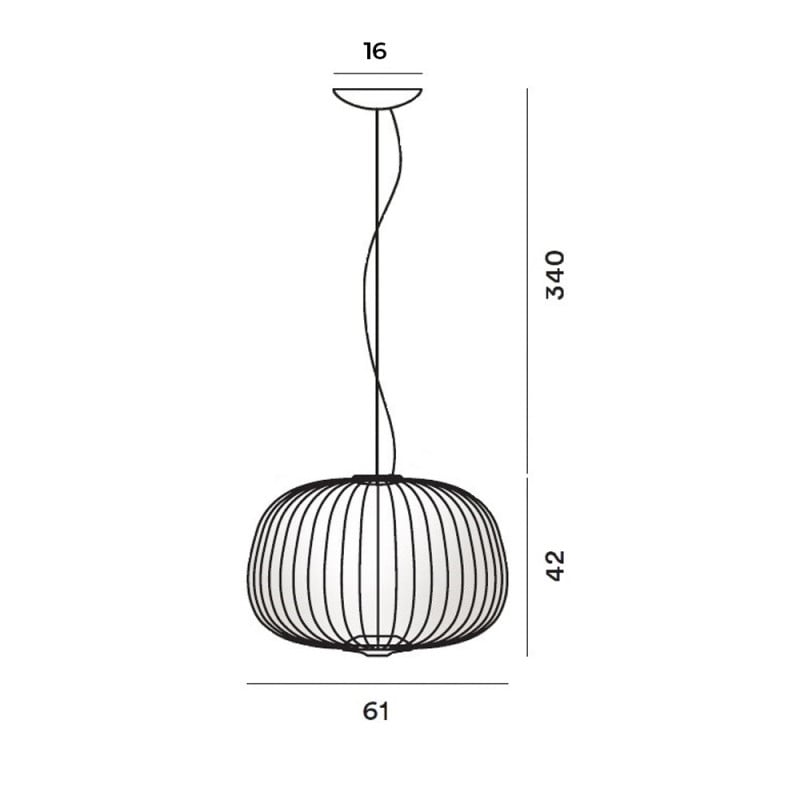 Specification Image for Foscarini Spokes 3 LED MyLight Pendant
