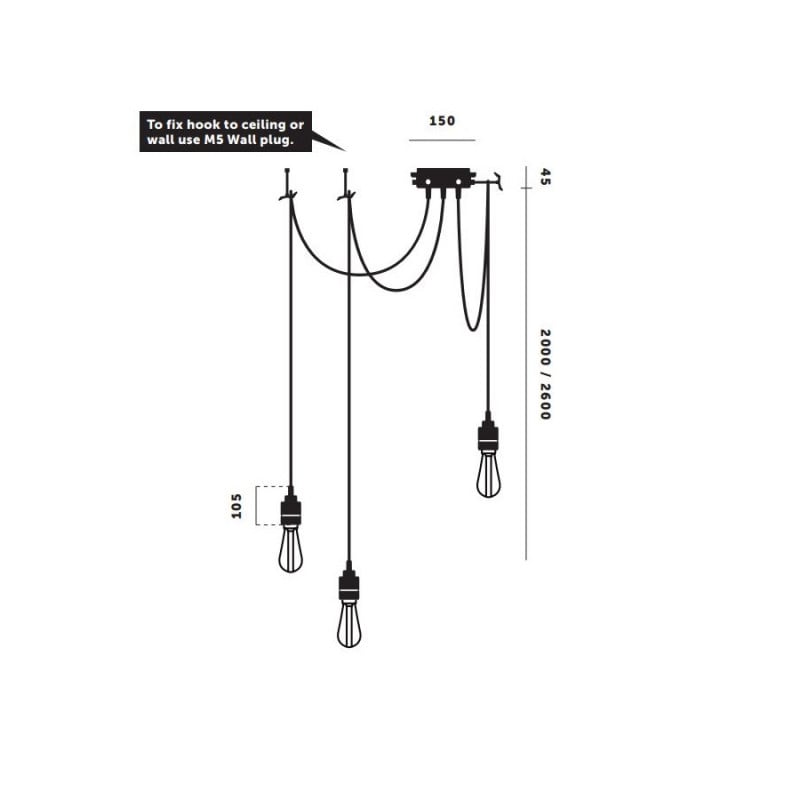 Specification Image for Buster + Punch Hooked 3.0 Nude Pendant Chandelier