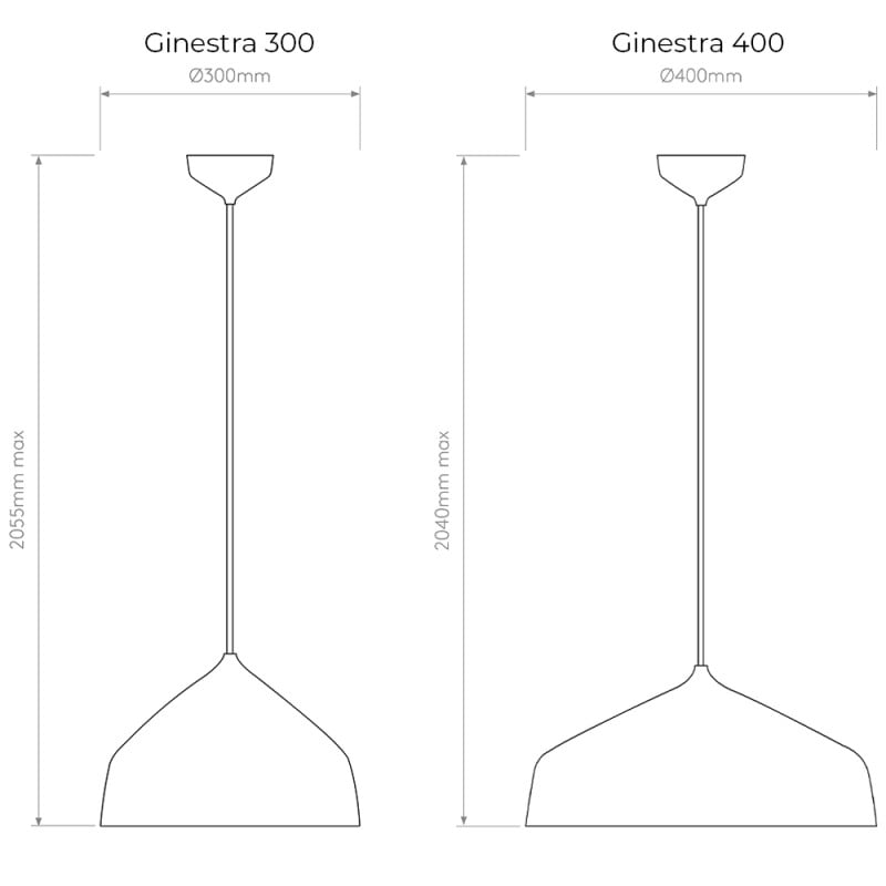 Specification Image for Astro Ginestra Pendant Light